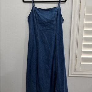 Zara Dark Blue Denim Slip Dress